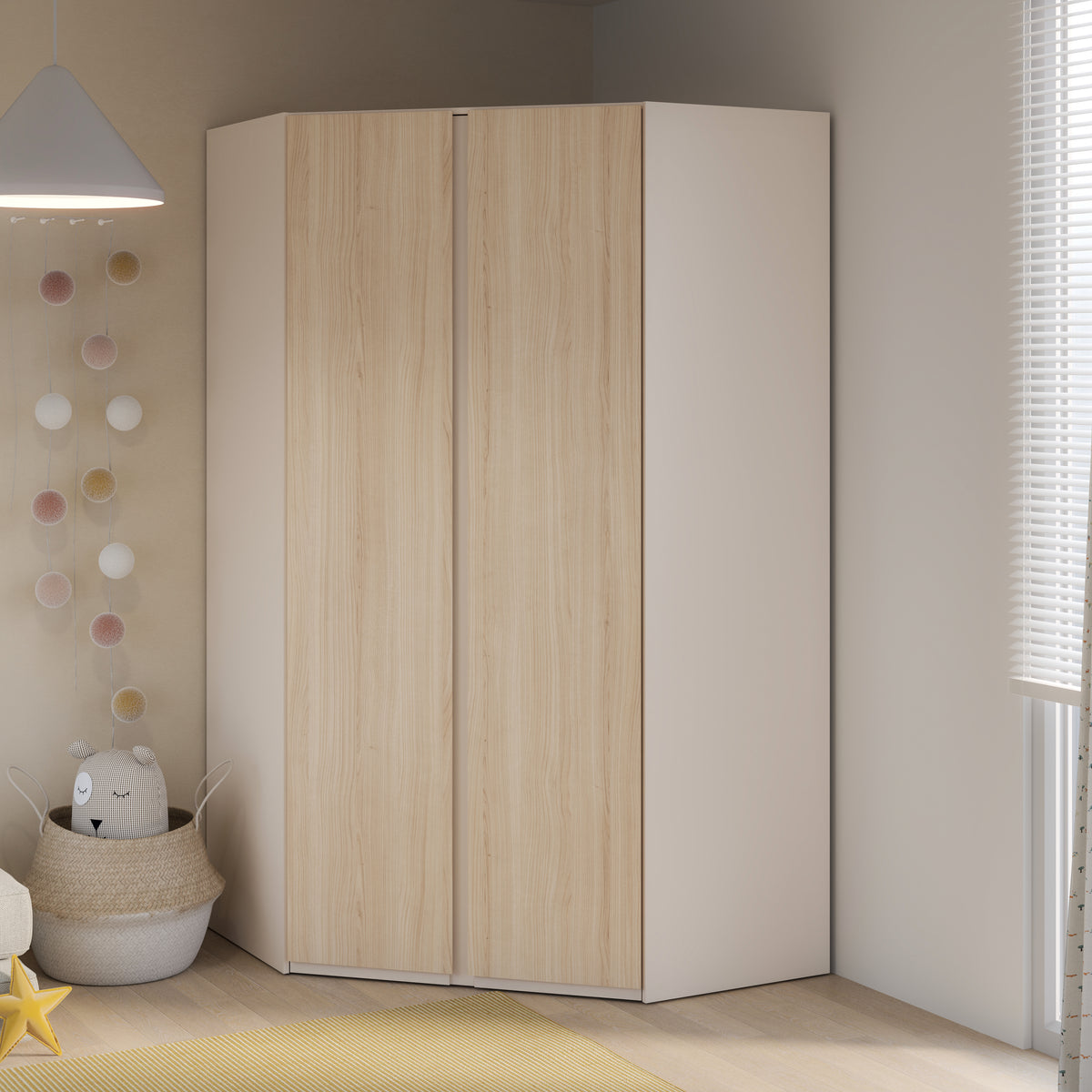 Dulap Colt 2 Usi Pineapple, Riva Oak Si Sand, 116.8 Cm