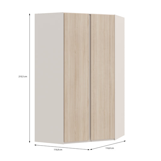 Dulap Colt 2 Usi Pineapple, Riva Oak Si Sand, 116.8 Cm