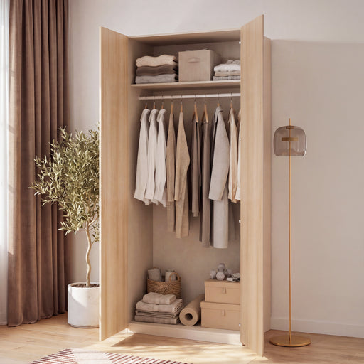 Dulap 2 Usi Pineapple, Riva Oak Si Sand, 88.9 Cm