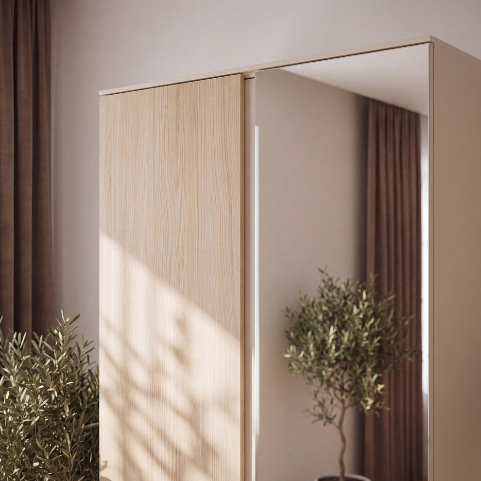 Dulap 2 Usi Pineapple, Riva Oak Si Sand, 88.9 Cm