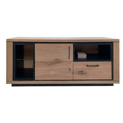 Comoda TV Cu 1 Usa  Si 1 Sertar Tulia, Furniruit Natur 140 Cm-Resigilat