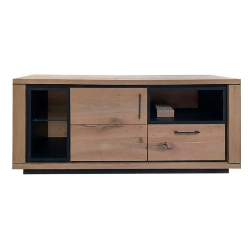 Comoda TV Cu 1 Usa  Si 1 Sertar Tulia, Furniruit Natur 140 Cm-Resigilat