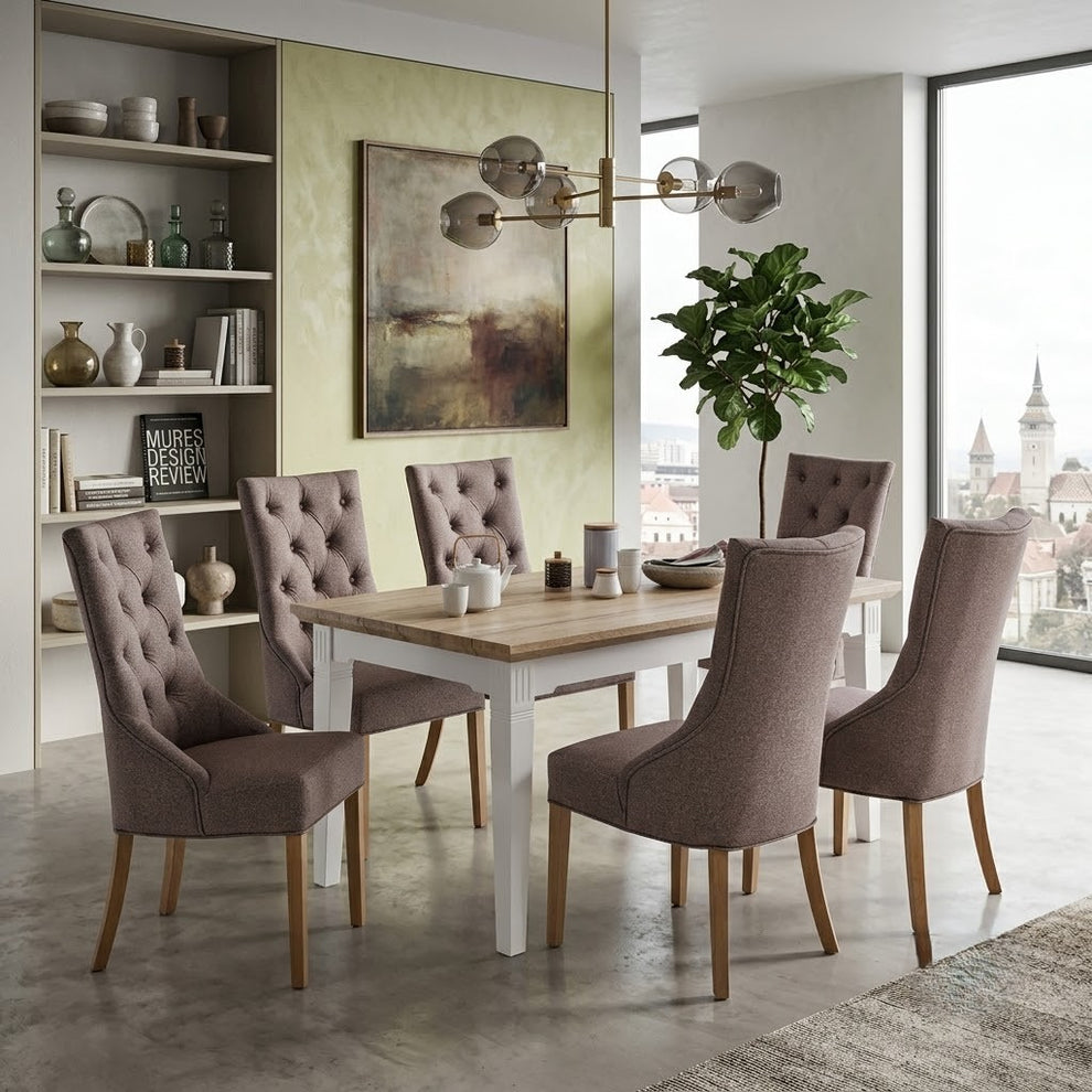 Masa Extensibila Tivoli Alb Si Natur, 180/235 X 90 X 77.5 Cm