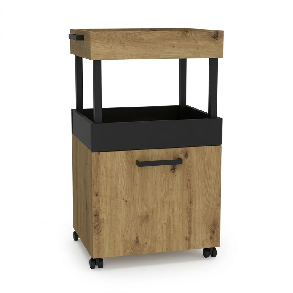 Comoda Home Bar 2 Pe Role, 50.2 x 88.5 x 41 cm