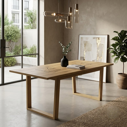 Masa Extensibila Urbano White, Natur, 180/230 X 76.5 X 90 Cm