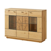 Comoda Bar Dakota Lungime 151.6 cm, Furnir Stejar Salbatic, Living, Decor Usi din Trunchi Natural, Inchidere Silentioasa