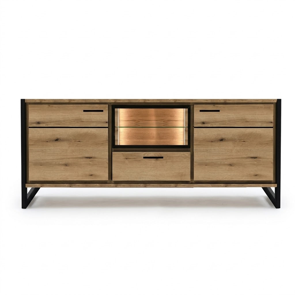 Comoda 2 Usi Si 1 Sertar Soho Nordian Oak 147.5 Cm
