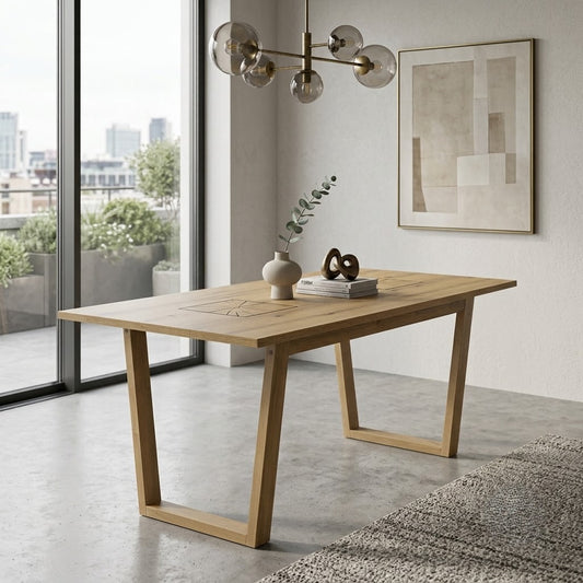 Masa Extensibila Urbano White, Natur, 160/210 X 76.5 X 90 Cm