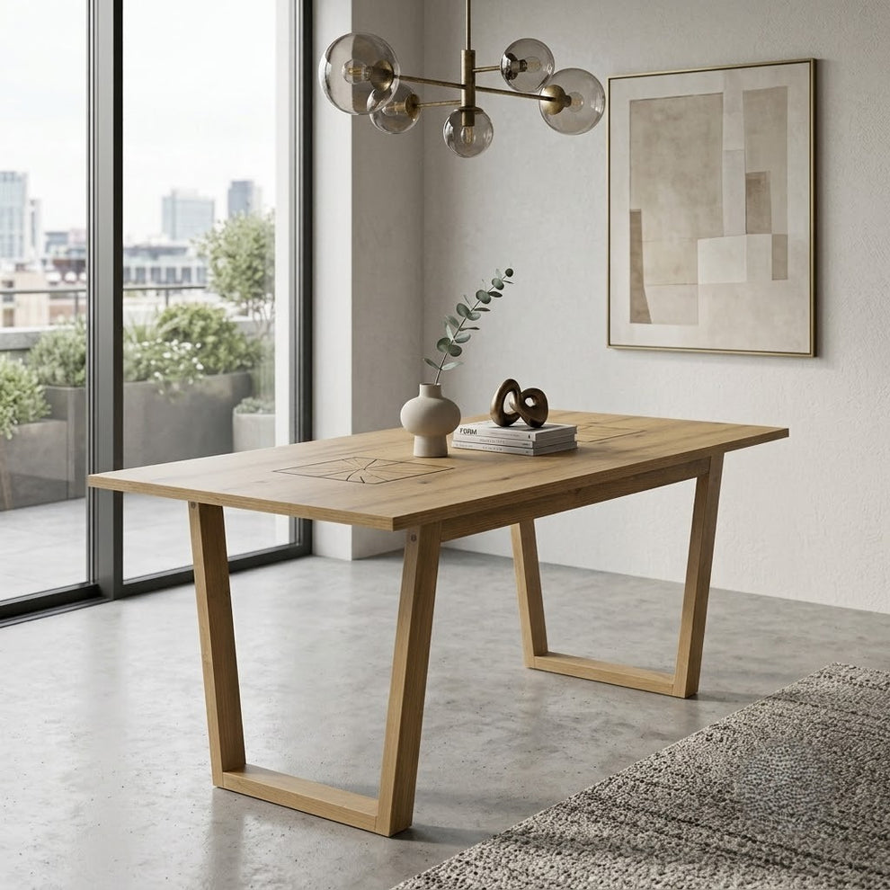 Masa Extensibila Urbano White, Natur, 160/210 X 76.5 X 90 Cm