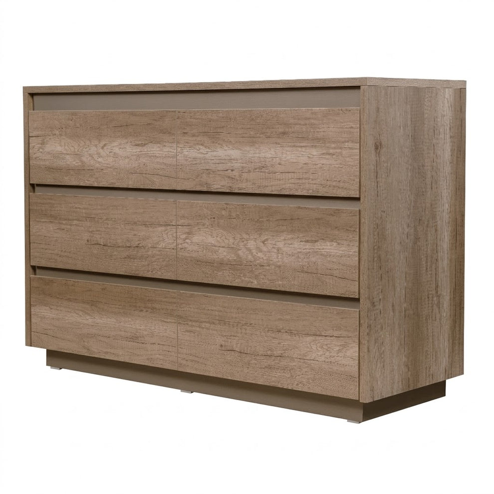 Comoda Phoenix Cu 3 Sertare, Stejar Antichizat, 113 Cm