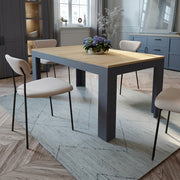 Masa Extensibila Boho, Stejar Riviera Si Stejar Bleumarin, 160/206.6 x 78.2 x 90.2 Cm