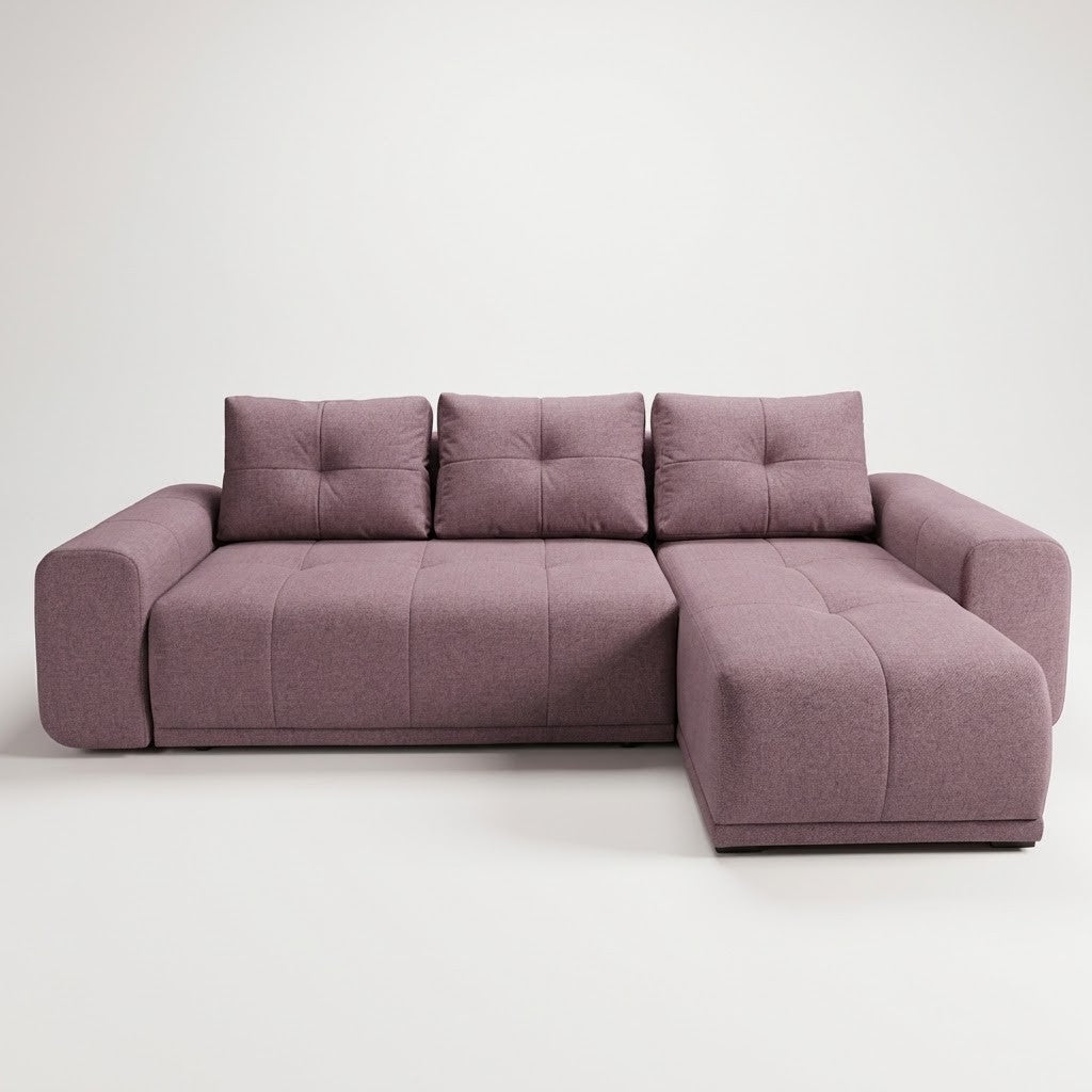 coltar-extensibil-dreamer-interschimbabil-stanga-dreapta-290-cm roz pudra cu lada