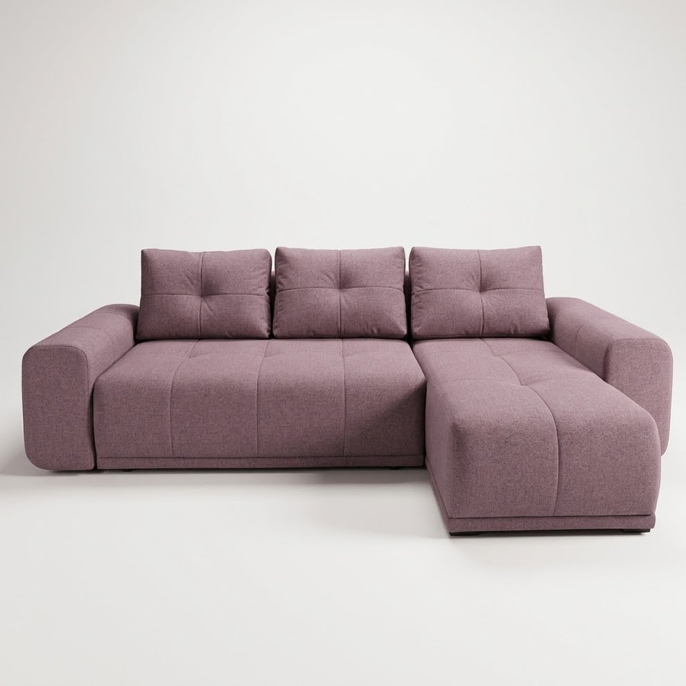 coltar-extensibil-dreamer-interschimbabil-stanga-dreapta-290-cm roz pudra cu lada
