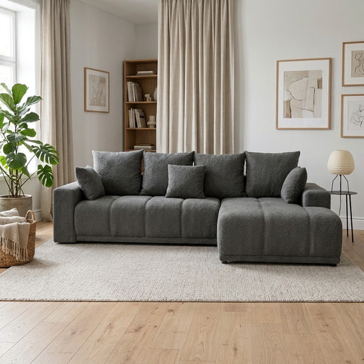 Coltar Cu Insula Dreapta Green, 5 Locuri, Lada Depozitare, Boogie Taupe, 280 Cm #bg-featured