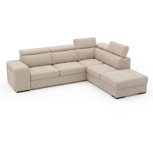 Coltar Extensibil Cu Otoman Ventotene, 5 Locuri, Taburete Integrate, Lada Depozitare, Bej, 265 Cm