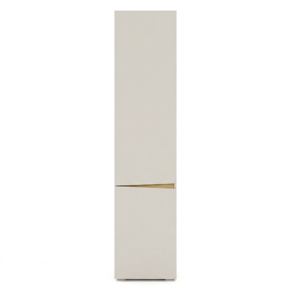 Etajera Inchisa Leonard 2 Usi Stanga, Casmere Si Stejar Artizan, 198 Cm