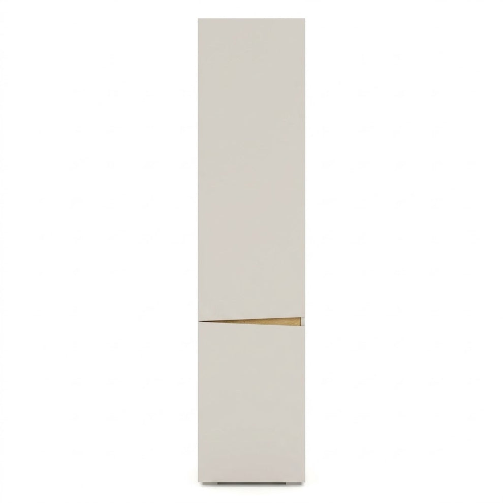 Etajera Inchisa Leonard 2 Usi Stanga, Casmere Si Stejar Artizan, 198 Cm