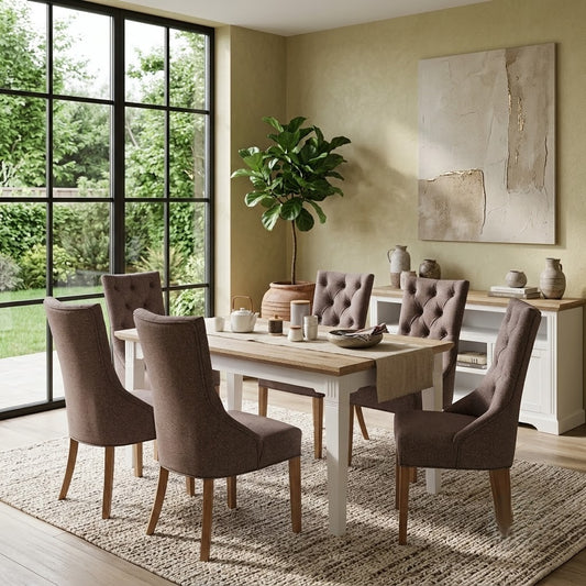 Masa Extensibila Tivoli Alb Si Natur, 160/215 X 90 X 77.5 Cm